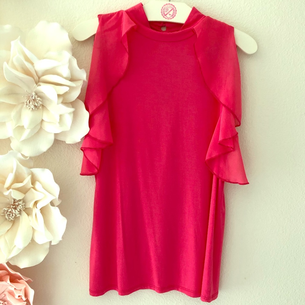 NWT - Mock Neck Hot Pink Tank Top
